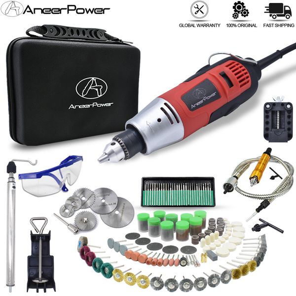 

6.5mm chuck dremel 260w mini electric drill engraver rotary power tool polishing machine grinding engraving pen with accessories