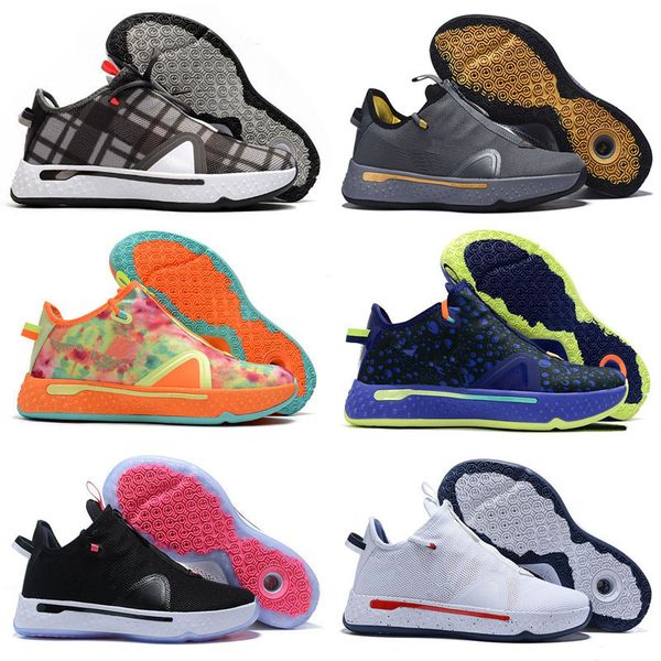 

pg 4 iv orange black navy mens basketball shoes for pg4 designer nasa 4s trainers men women sports sneakers size 40-46