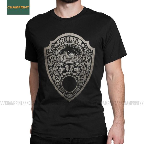 

men t-shirts ouija board mystic eye cotton tee shirt short sleeve witch spirit horror death goth evil paranormal dead t shirt