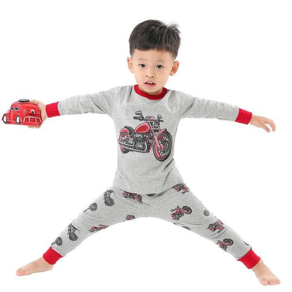 

children summer pajamas set for children boys girls kids home clothing baby sleepwear day pijama hombre cartoon cotton, Blue;red