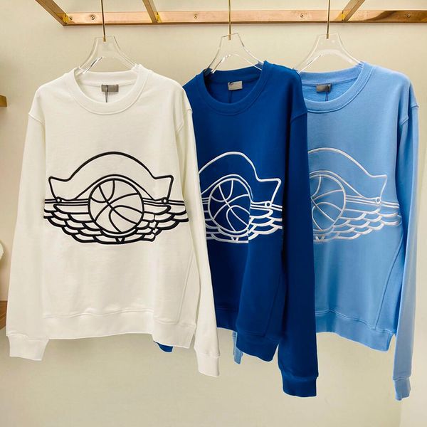 

2020 autumn winter europe france paris usa collaborate men women basketball embroidery hoodie cotton hoodie casual street sweatshirt jumper, Black