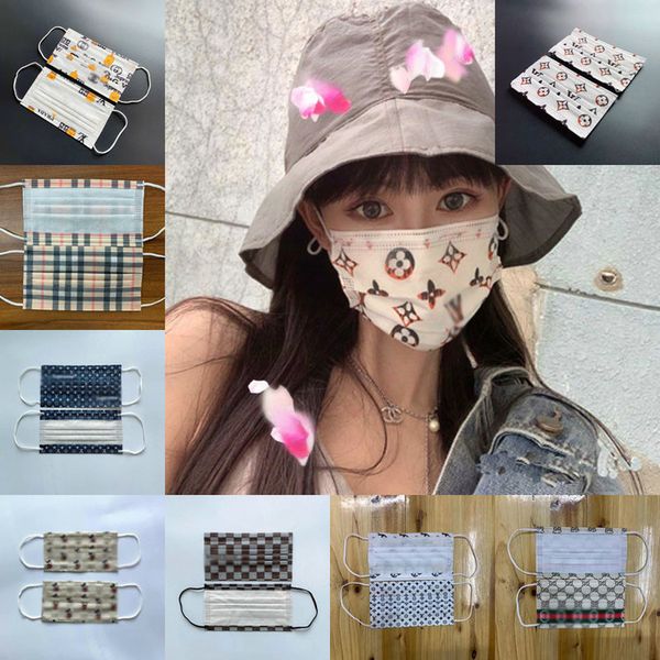 

brand fashion designer item three 1layers of protection disposable melt-blown fabric non-woven fabrics against the flu face mask man woman, Silver