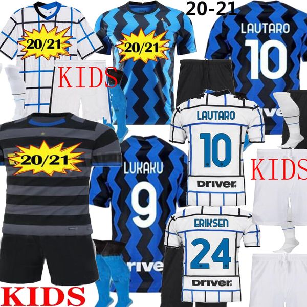 

2021 eriksen camisa de futebol inter lukaku milan home away kids kit soccer jersey lautaro skriniar inter kids alexis football shirts 20 21, Black;yellow