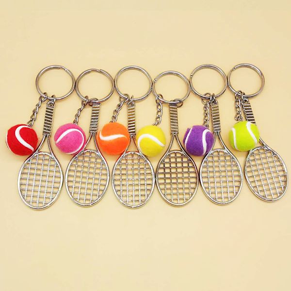 

souvenir gifts sports tennis racket keychain tennis ball key chain, Silver