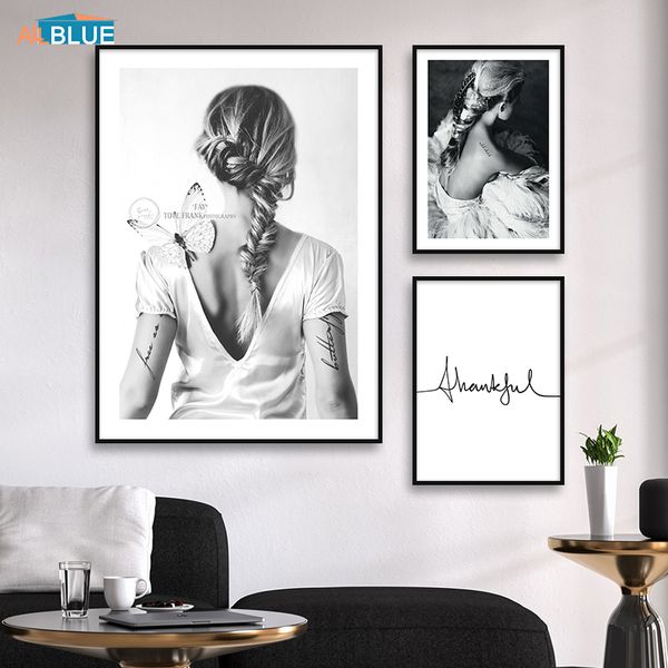 

paintings nordic poster black and white wall art canvas painting for girls posters prints decorative picture living room home decor