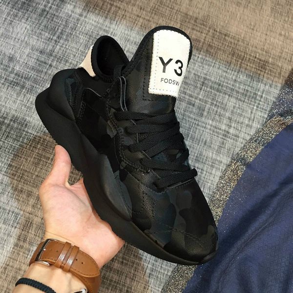 

mens y3 iivenom designer sneakers kusari black white ins fashion women shoes trendy lady y-3 casual boots with box