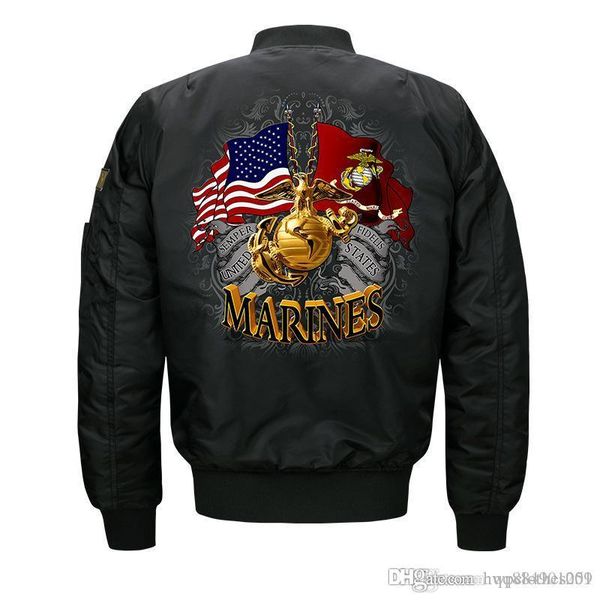 

military style jackets for f men bomber nasa jacket windbreak autumn winter coats warm outwear cotton padded overcoat big size, Black;brown