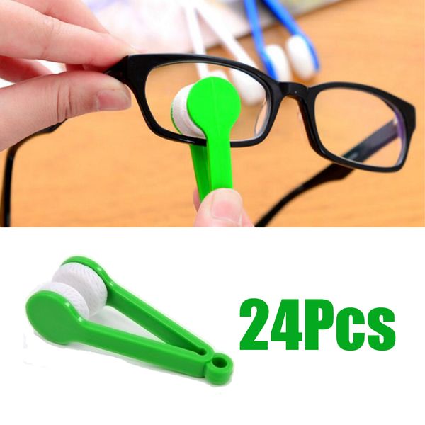 

24pcs eyeglass microfiber spectacles cleaner soft brush cleaning tool