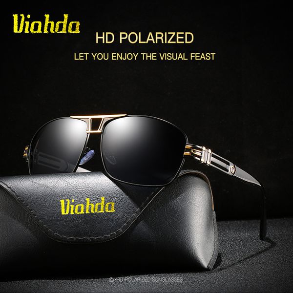 

viahda polarized sunglasses men and women outdoor driving men goggle uv400 protection retro sun glasse, White;black