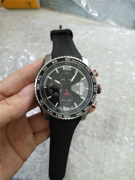 

style quartz men new rubber sport watches 008 fashion chronograph men satch for strap tdpio, Slivery;brown