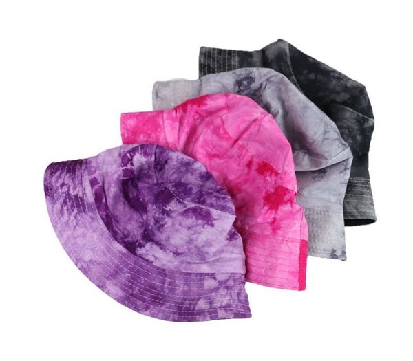 

двусторонний кепке visor bucket hat мужчин и женщин street trend hat женщины tie-окрашенные чернила картина шаблон рыболова, Blue;gray