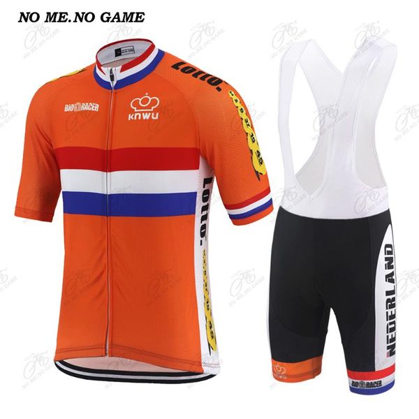 

summer nederland country team cycling jersey men orange road bicycle clothes short sleeve retro cycling clothing mtb bike jersey, Black;blue