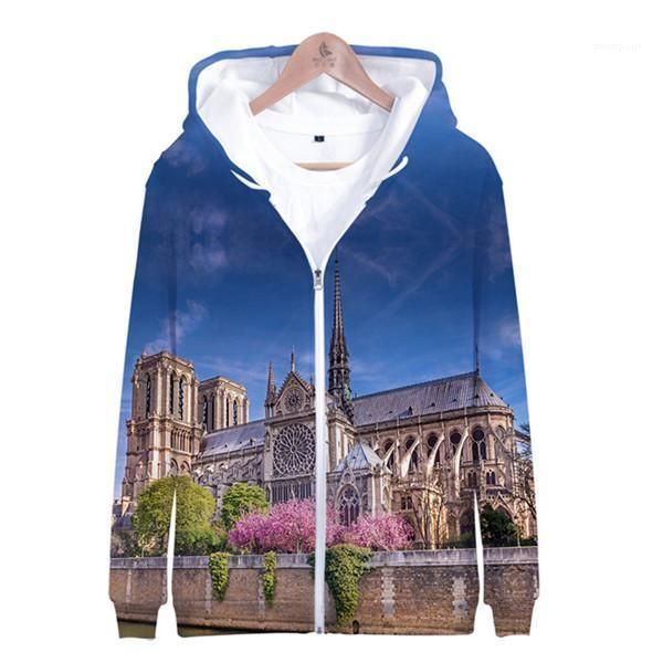 

толстовки женщины 3d printed tops o-образным вырезом сыпучие молнии толстовки женщины причинно одежды new нотр-дам де пари mens, Black