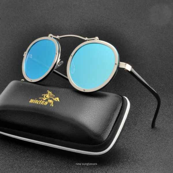 

2020 vintage shield visor women men small round windproof glasses goggles hip hop sun glasses male nx, White;black