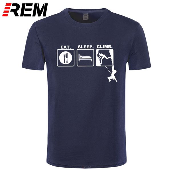 

rem summer men t shirt eat sleep climb print funny skills t shirts tee shirt male fashion t-shirt