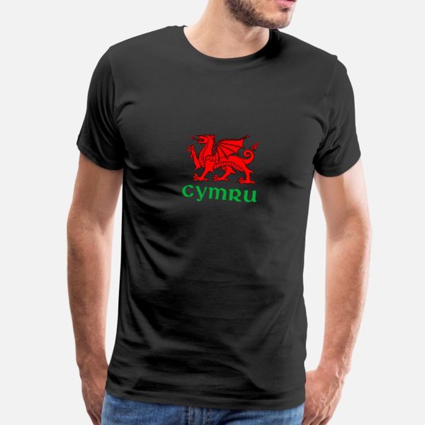 

cymru welsh pride shirt red dragon of wales flag t t shirt men printing 100% cotton o-neck gents crazy comfortable spring autumn cool shirt