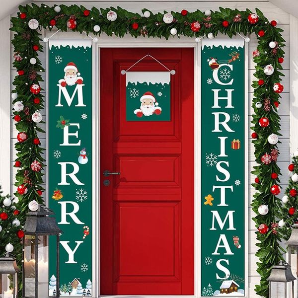 

christmas couplet door banner porch sign holiday hanging decoration decorative family party shop mall ljjp291