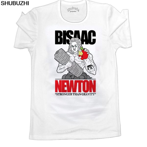 

new fashion mens short sleeve tshirt cotton t shirts bro science men's bisaac newton t-shirt euro size