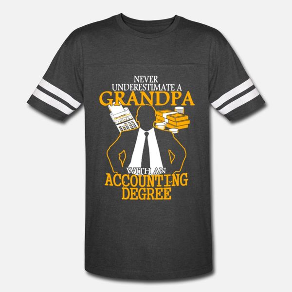 

never underestimate a grandpa with an accounting d t shirt men customize short sleeve size s-3xl letters interesting authentic summer shirt