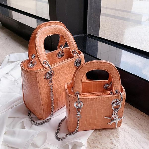

crocodile pattern square tote purse for lady 2020 new high-quality pu leather women's designer handbag small chain shoulder bag