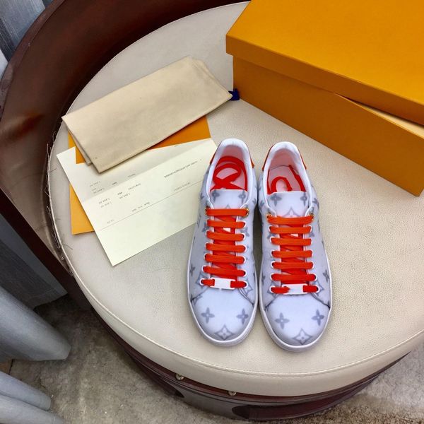 

2020ss women's leather sports shoes classic flat casual shoes clearance frontrow sneaker designer fashion shoes with original box 35-4