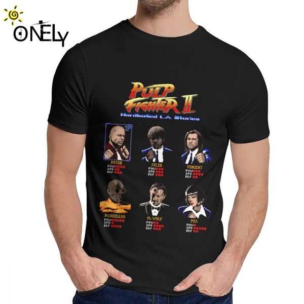 

vintage design pulp fiction t shirt leisure man round collar new design for male great s-6xl plus size camiseta