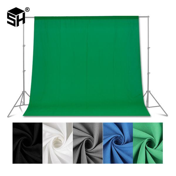 

green screen pgraphy backdrops green/white/black/blue/grey muslin polyester-cotton professional background for p studio
