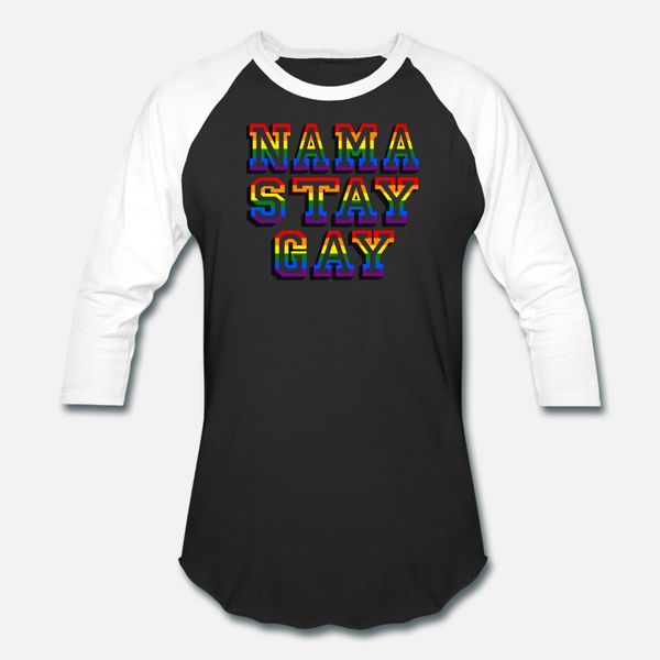

gay pride nama stay cute lgbt gay pride parade gif t shirt men design 100% cotton s-xxxl pattern graphic funny casual outfit shirt