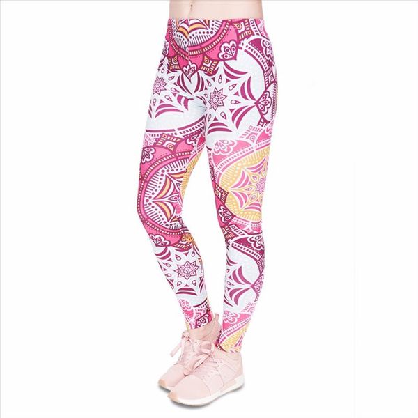 

fitness legging mandala mint printing fashion bottoms high waist leggings women pants drop shipping, Black