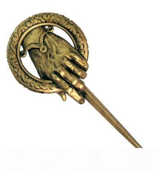 

fashion vintage men's brooch song of ice and fire game of thrones hand of the king pin persionality brooches for movie fan, Gray