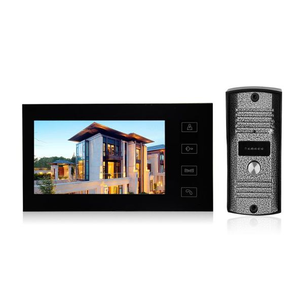 

7 «» tft lcd видео телезритель двери дверной звонок кнопки касания видеодомофон monitor kit ик ночного видения камеры bell home security
