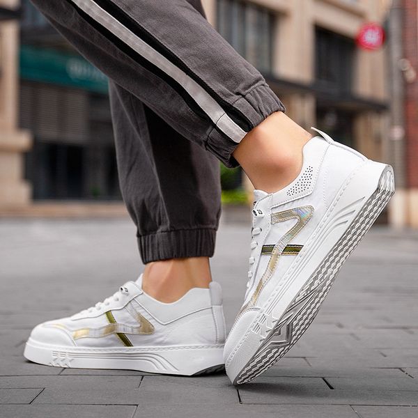 

summer men's casual shoes breathable casual youth trend shoes student breathable low-zapatillas hombre, Black