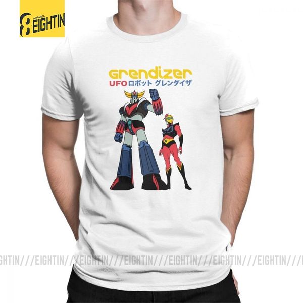 

grendizer ufo robot grendizer t shirts 100% cotton new coming tee shirt round neck elastic t-shirts short sleeves mens plus size