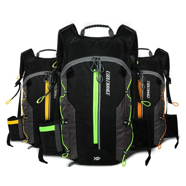 

men women 10l waterproof cycling backpack outdoor night reflective mountain road bike shoulder bag