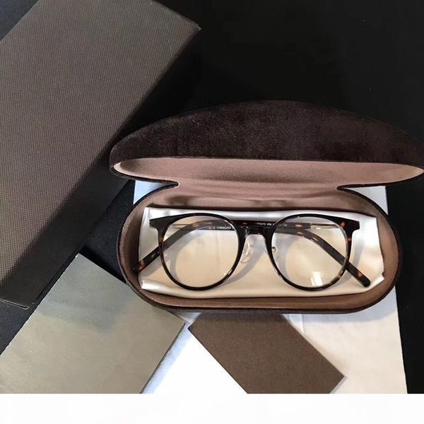 

5473 fashion luxury optical glasses oval shape retro vintage men women designer with original package full frame glasses wayferer model case, White;black