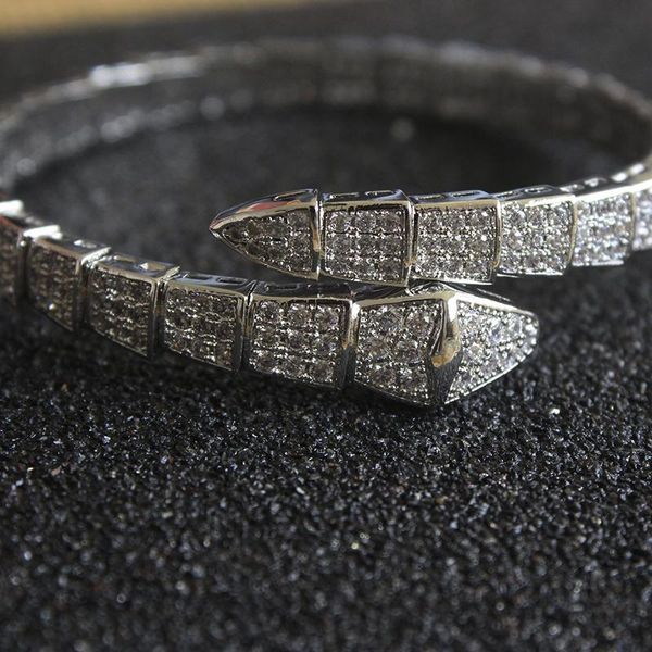 

diamond open bracelet women adjustable sterling silver bangles charms party fine jewelry, Black