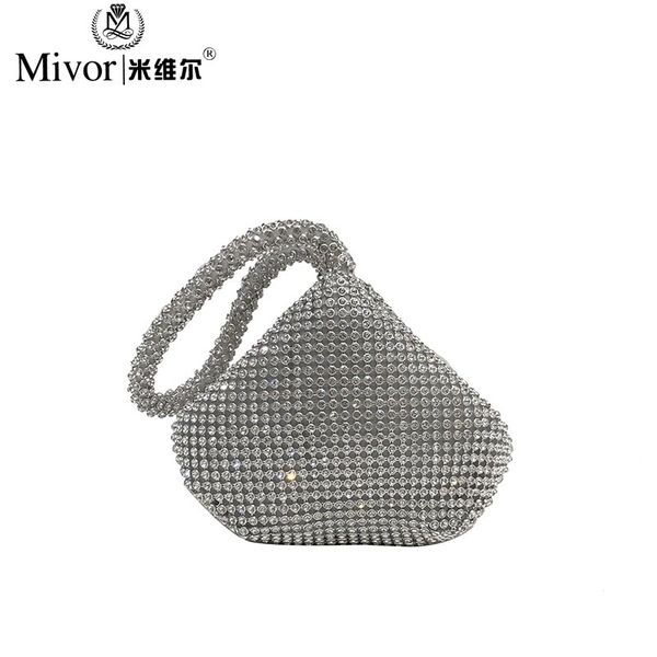 

small bag with diamonds dinner bag, sleek, mobile handbag, tide fashion bag