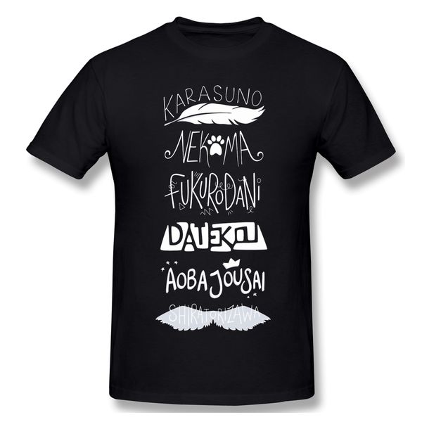 

teams funny t-shirt men summer o neck casual cotton t shirt graphic tee haikyuu japanese sport anime crew neck ing