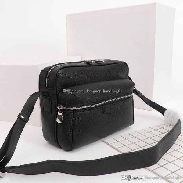 

fashionable men's shoulder bag messenger bag classic printing design elements men's handbag pvc bag