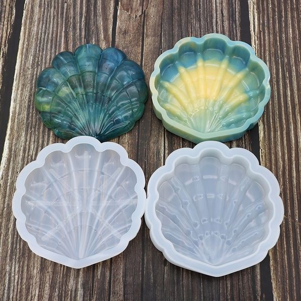 

selling crystal drop mold shell storage box mold swing table resin silicone mold cne fast shipping