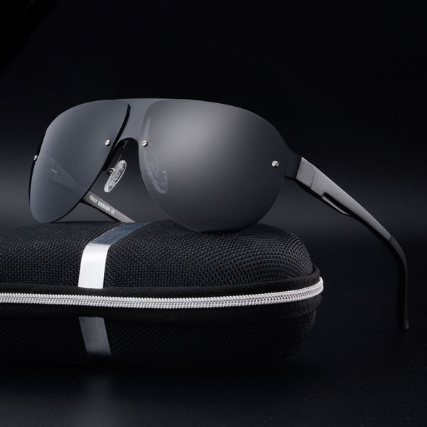 

mens polarized sunglasses for women classic goggle mirrors sun glasses aluminum magnesium frame uv400 eyewear gafas de sol, White;black