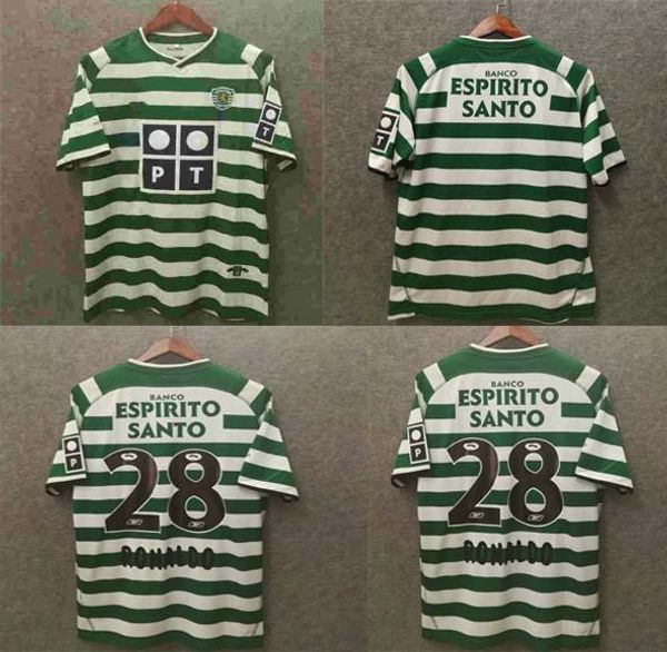 

лучшие ретро 2003 04 спортинга трикотажных изделий футбола рональдо рубашки футбола top качество лиссабон vintage бархат спонсор камиз де fu, Black;yellow