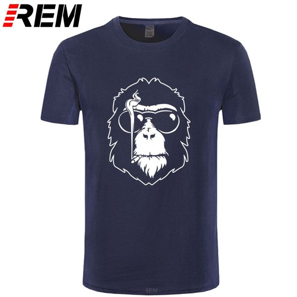 

rem short sleeve monkey printed men tshirt cool men's tee shirts men t-shirt 100% cotton casual mens t shirts
