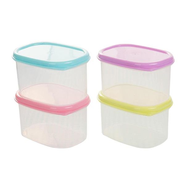 

container 180ml food lid crisper 4 jello sealed box storage with pcs rectangular for bddgz home2001