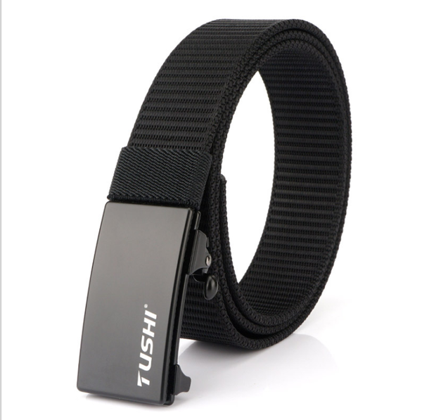 

120x3.5cm men's web belt waisttrainer outdoor sports tactical nylon canvas waistband lumbar waist support fitness belt, Black;brown