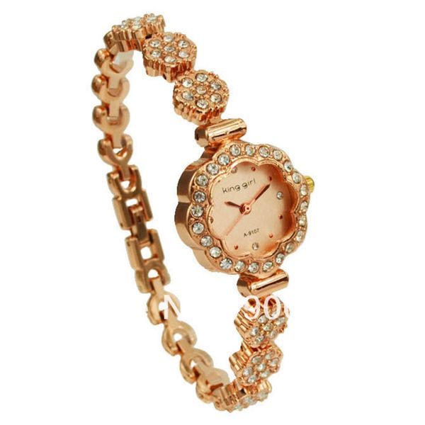 

fashion women watches luxury rose gold bracelet crystal watches womens quartz bracelet women relogio feminino, Slivery;brown