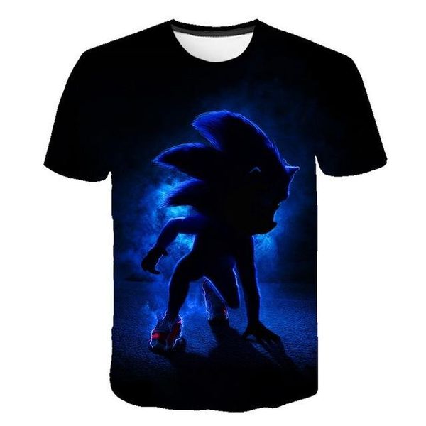 

3d cartoon sonic game print costume boys girls summer 3d print shirts oversized plus size oversized men clothing