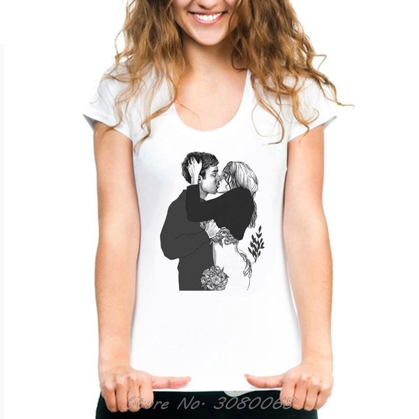 

women clothes korean lover print t shirt women camisetas mujer couple clothes white aesthetic tee shirt femme