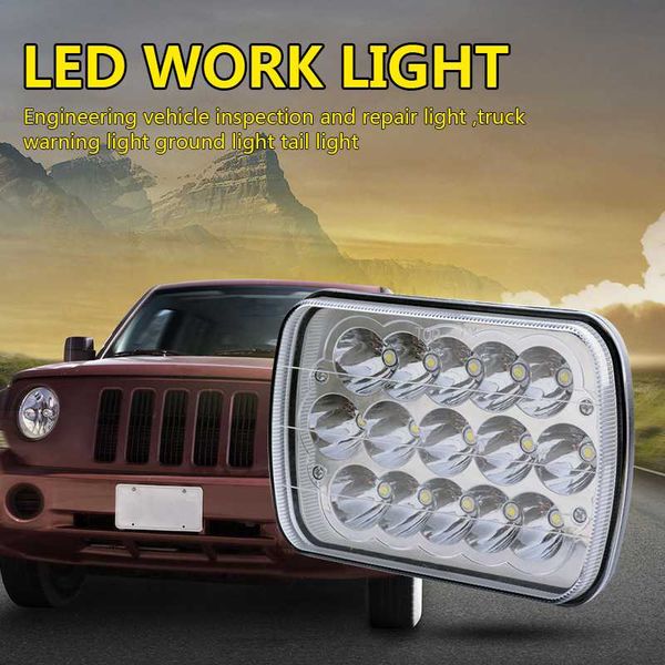 

led light bar 45w led work light square headlight for truck offroad suv tractor boat excavator atv off road bar