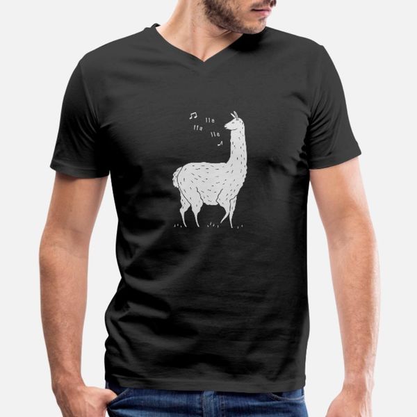 

song of the llama t shirt men knitted short sleeve o neck homme gift funny spring trend shirt